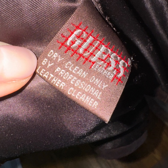 GUESS Vintage 1990’s Genuine Leather Jacket Size M - Picture 6 of 10